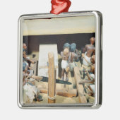 Funerary model of a carpentry workshop metalen ornament (Links)