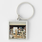 Funerary model of a carpentry workshop sleutelhanger (Voorkant)