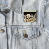 Funerary model of a carpentry workshop vierkante button 5,1 cm (In situ)