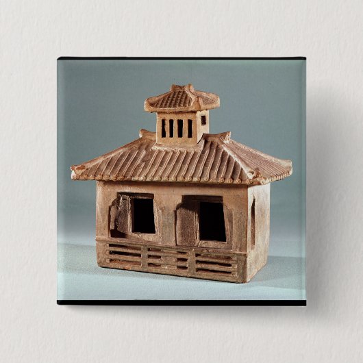 Funerary model of a house, Han Dynasty Vierkante Button 5,1 Cm (Voorkant)