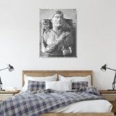 Funerary relief of Jarhai uit Palmyra, Syrië Canvas Afdruk (Insitu (Slaapkamer))