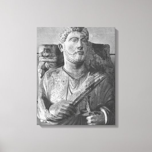 Funerary relief of Jarhai uit Palmyra, Syrië Canvas Afdruk (Voorkant)