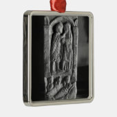 Funerary stela die een dokter voorstelt metalen ornament (Rechts)