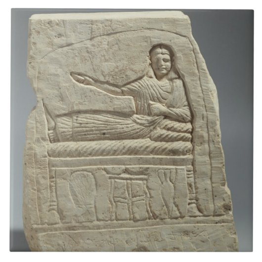 Funerary stela uit naam van de dame Artemis, voor Tegeltje (Voorkant)