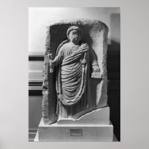 Funerary stela van een notaris uit Deux-Sevres Poster