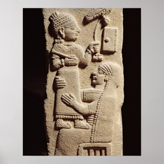 Funerary stele van de scribe Tarhunpijas, Neo-Hitt Poster (Voorkant)