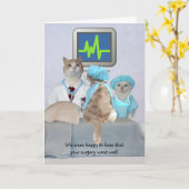 funeste katten/Katten krijgen een goed idee Kaart (Gele Bloem)