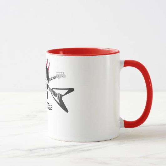 Fünf Kääze Tasse mit farbigem Rand Mok (Rechts)