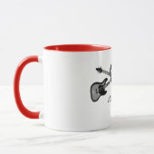 Fünf Kääze Tasse mit farbigem Rand Mok (Links)