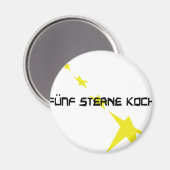 fünf Sterne Koch icoon Magneet (Voorkant / Achterkant)