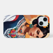 Funfa para iPhone 15 motivo mujer mexicana Case (Achterkant horizontaal)