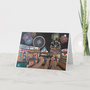 Funfair at Night Painting beroemd gemaakt door Alf Kaart