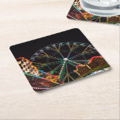 Funfair Ferris Wheel at Night Kartonnen Onderzetters (Schuin)