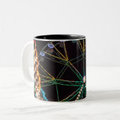 Funfair Ferris Wheel at Night Tweekleurige Koffiemok (Voorkant links)