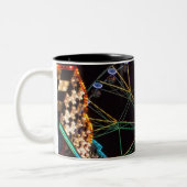 Funfair Ferris Wheel at Night Tweekleurige Koffiemok (Links)