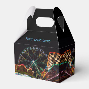 Funfair Ferris Wheel bij nacht aangepaste tekst Bedankdoosjes