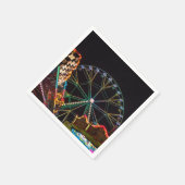 Funfair Ferris Wheel bij nacht Servet (Hoek)