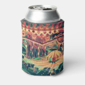  Funfair op Night Photo Blikjeskoeler (Blikje Achterkant)