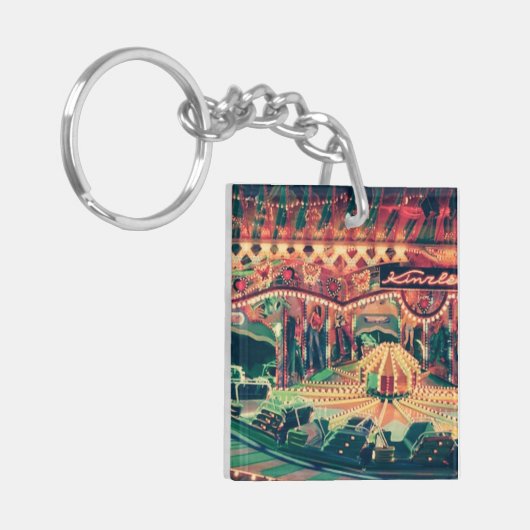 Funfair op Night Photo Sleutelhanger (Voorkant Links)