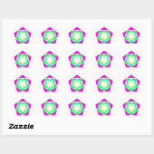 Fünfecke pentagons ronde sticker (Vel)