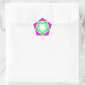 Fünfecke pentagons ronde sticker (Tas)