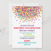 Funfetti foto verjaardagsfeestje uitnodiging (Voorkant)