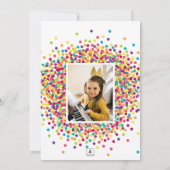 Funfetti foto verjaardagsfeestje uitnodiging (Achterkant)