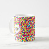 Funfetti Monogram Koffiemok (Voorkant links)