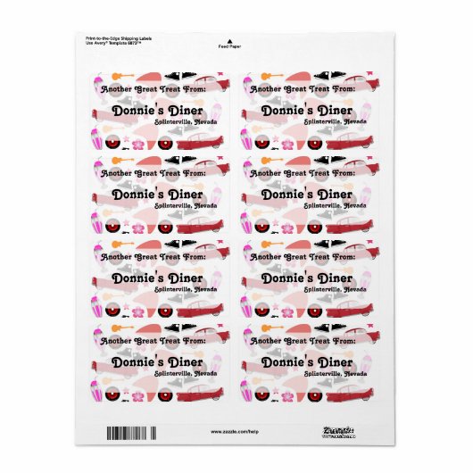 Funfy Fifties Patroon Label (Full Sheet)