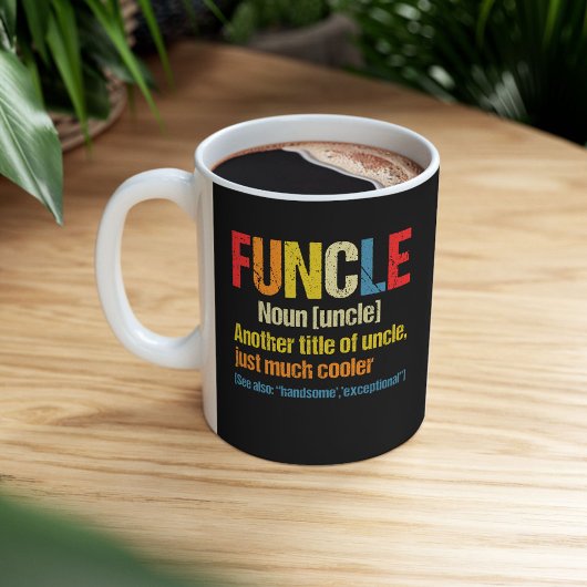 Fungale definitie Funny Gift voor oom Tweekleurige Koffiemok
