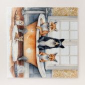 Funge dieren in bad legpuzzel (Horizontaal)