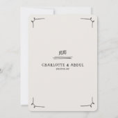 Funge handgetekende Save The Date kaart met liefde (Achterkant)