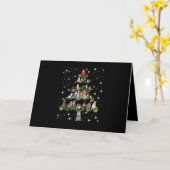 Funge katten kerstboom T-shirt ornament decoratie  Kaart (Gele Bloem)