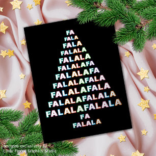 Funge Kleurrijke Kerstpret Fun FA LA LA Seizoensge Folie Feestdagen Briefkaart