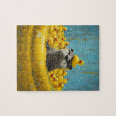 Funge Otter Rubber Eend Zwembad Legpuzzel (Horizontaal)