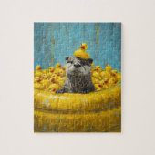 Funge Otter Rubber Eend Zwembad Legpuzzel (Verticaal)