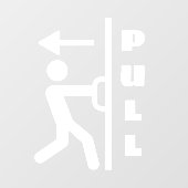 Funge trek stokmannetje glazen deur raam sticker b (Vel)