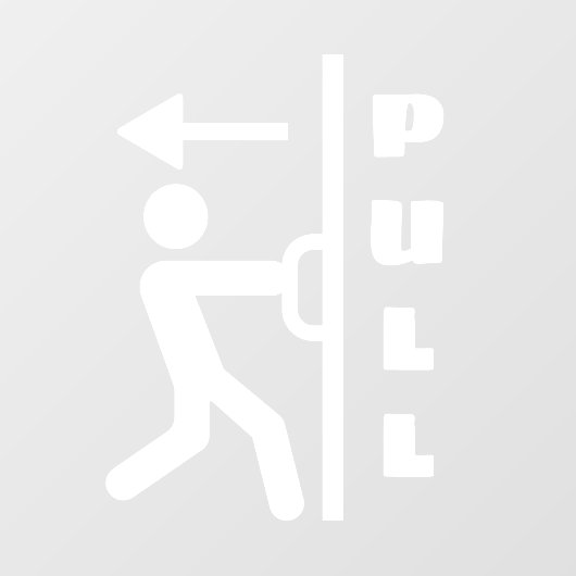 Funge trek stokmannetje glazen deur raam sticker b (Vel)