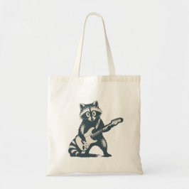 Funge wasbeer die elektrische gitaar speelt tote bag
