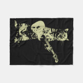 Fungele kat gitaar Rock and Roll Fleece Deken (Voorkant (Horizontaal))