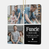 Fungerend 3Photo Collage Definition Cute Kerstmis Keramisch Ornament (Links)