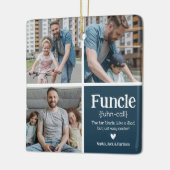 Fungerend 3Photo Collage Definition Cute Kerstmis Keramisch Ornament (Links)