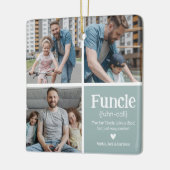 Fungerend 3Photo Collage Definition Cute Kerstmis Keramisch Ornament (Links)