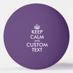 Fungerend aangepast Keep Calm paarse table tennis Pingpongbal