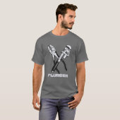 Fungerend aangepast tekstPLUMBER-shirten T-shirt (Voorkant volledig)