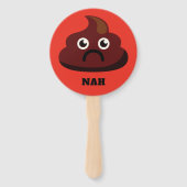 Fungerend aangepaste tekst POOP-handventilatoren Handwaaier (Achterkant)