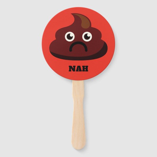 Fungerend aangepaste tekst POOP-handventilatoren Handwaaier (Achterkant)