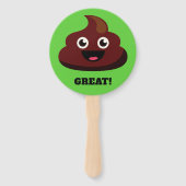 Fungerend aangepaste tekst POOP-handventilatoren Handwaaier (Voorkant)