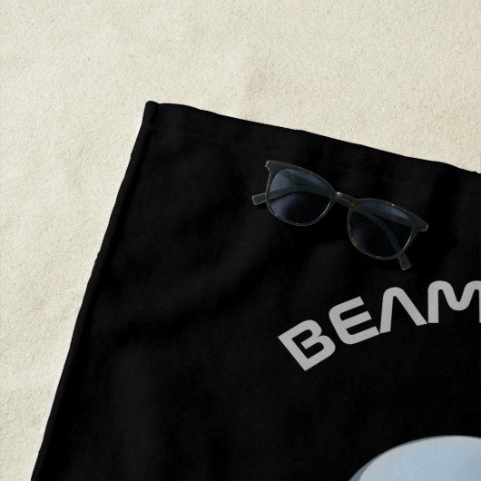 Fungerend aangepaste tekst UFO-handdoek voor ruimt Strandlaken (In situ)