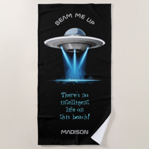 Fungerend aangepaste tekst UFO-handdoek voor ruimt Strandlaken